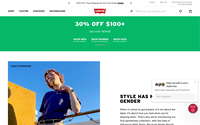 Levis website screenshot