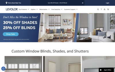 Levolor website screenshot