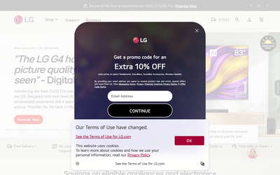 LG Electronics USA website screenshot