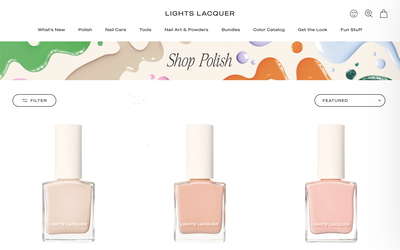 Lights Lacquer website screenshot