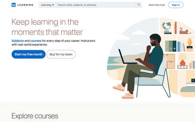 LinkedIn Learning website screenshot