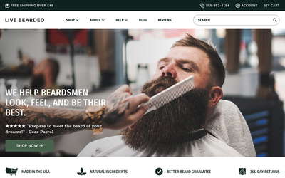 Live Bearded website screenshot
