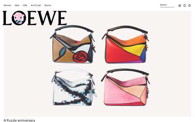 Loewe website screenshot