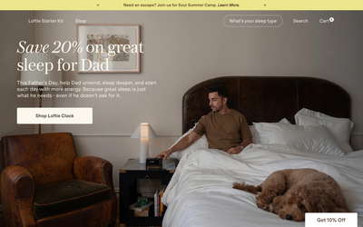 Loftie website screenshot