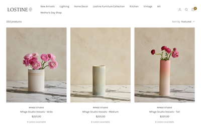 Lostine website screenshot