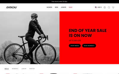 Louis Garneau website screenshot