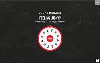Lucky Brand website screenshot