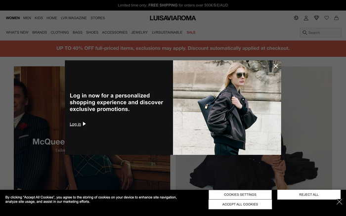 LuisaViaRoma screenshot
