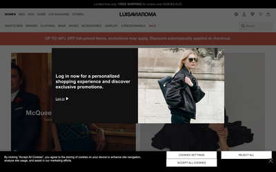 LuisaViaRoma website screenshot