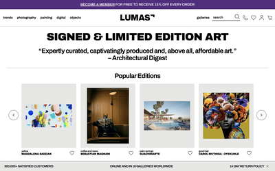 LUMAS website screenshot