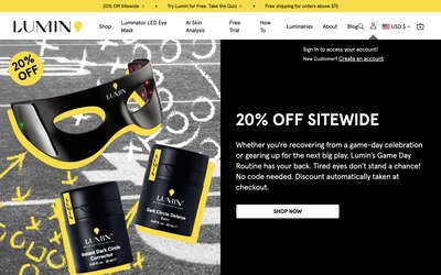 Lumin website screenshot