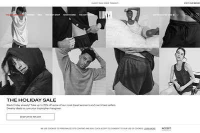 Lunya website screenshot