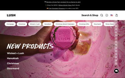 LUSH website screenshot