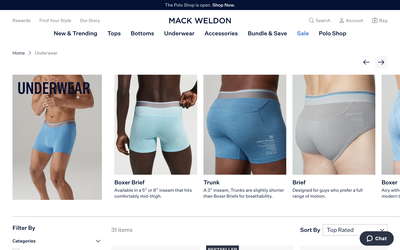 Mack Weldon website screenshot