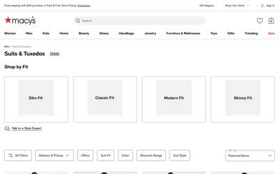 Macy's website screenshot