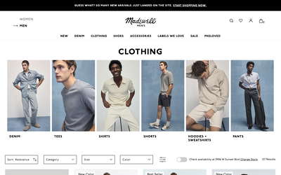 Madewell website screenshot
