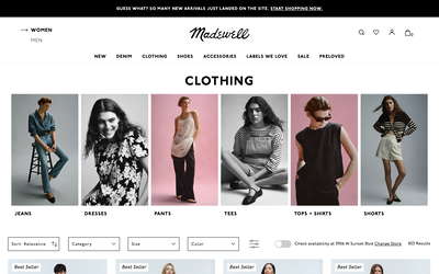 Madewell website screenshot