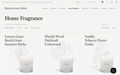 Maison Louis Marie website screenshot