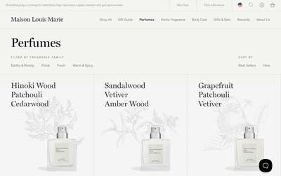 Maison Louis Marie website screenshot