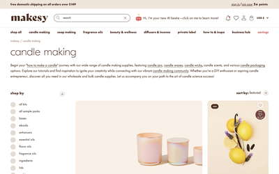 makesy website screenshot