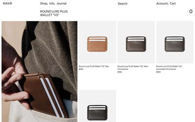 MAKR Carry Goods website screenshot