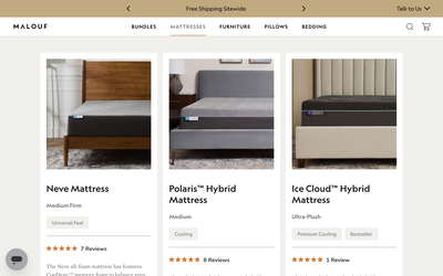 Malouf Home website screenshot