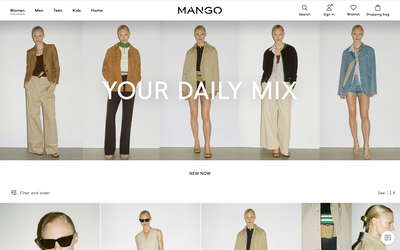 MANGO website screenshot