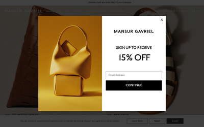 Mansur Gavriel website screenshot