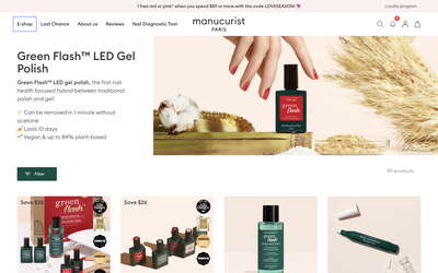 Manucurist website screenshot