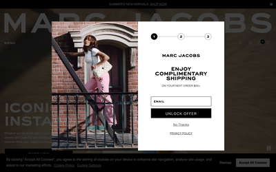 Marc Jacobs website screenshot
