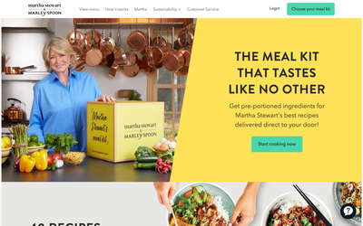 Martha & Marley Spoon website screenshot