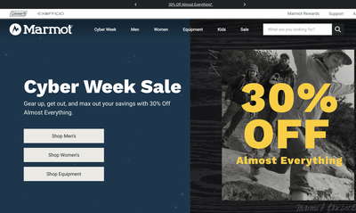 Marmot website screenshot