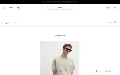 Massimo Dutti website screenshot