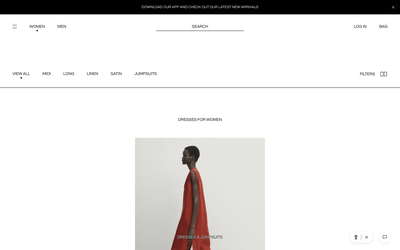 Massimo Dutti website screenshot