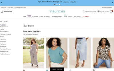 maurices website screenshot