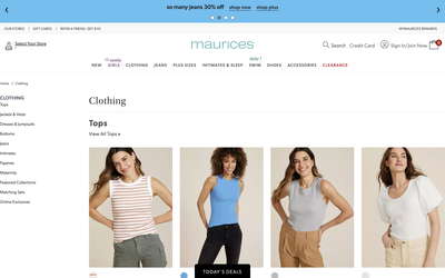 maurices website screenshot