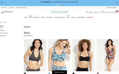 maurices website screenshot