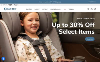 Maxi-Cosi website screenshot