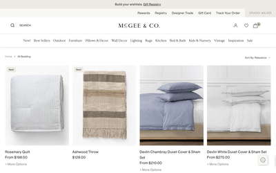 McGee & Co. website screenshot