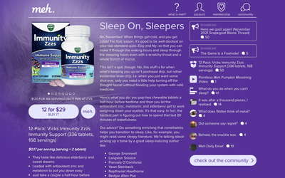 Meh website screenshot