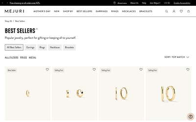 Mejuri website screenshot