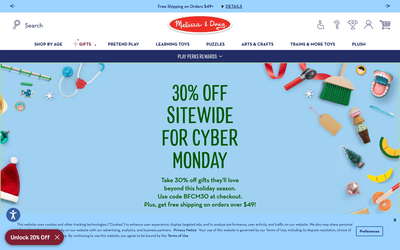Melissa & Doug website screenshot