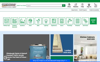 Menards website screenshot