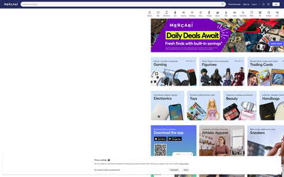 Mercari website screenshot