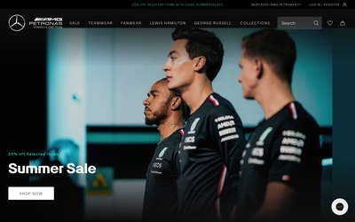 Mercedes AMG F1 Store website screenshot
