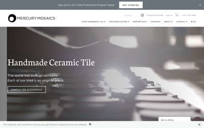 Mercury Mosaics website screenshot