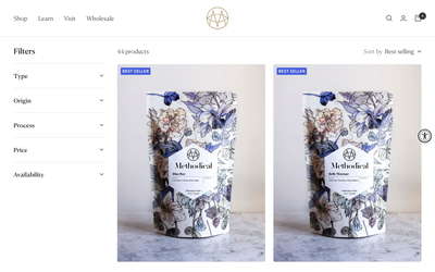 Methodical Coffee website screenshot