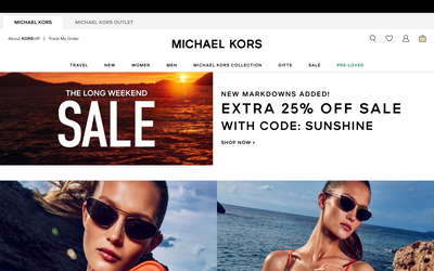Michael Kors website screenshot
