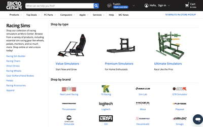 Micro Center website screenshot