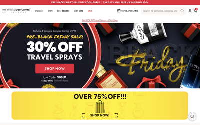 MicroPerfumes website screenshot
